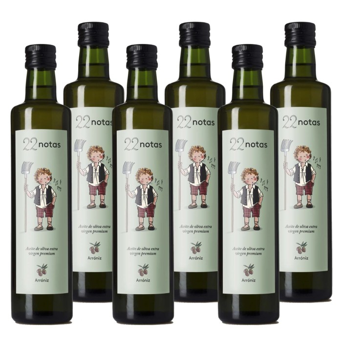 Frantoio 22notas · 500 ml · Aceite de oliva · 6 unidades